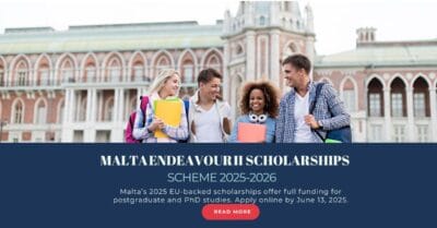Visual guide explaining Malta Endeavour II Scholarships 2025 details including eligibility, benefits, and how to apply.